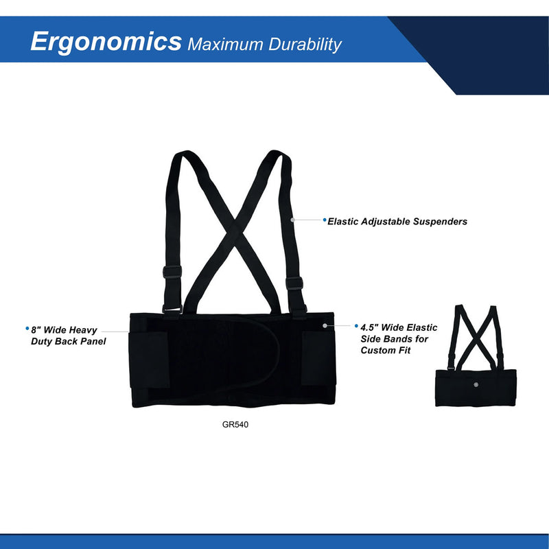 General Electric Back Support Belt - Black - GR540, view 3 of 4