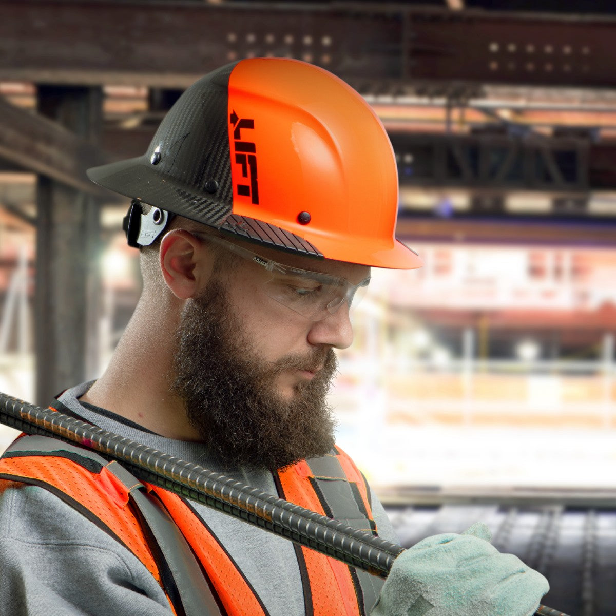 LIFT DAX Carbon Fiber Full Brim FIFTY/50 Hard Hat LIFT DAX Carbon Fiber Full Brim FIFTY/50 Hard Hat