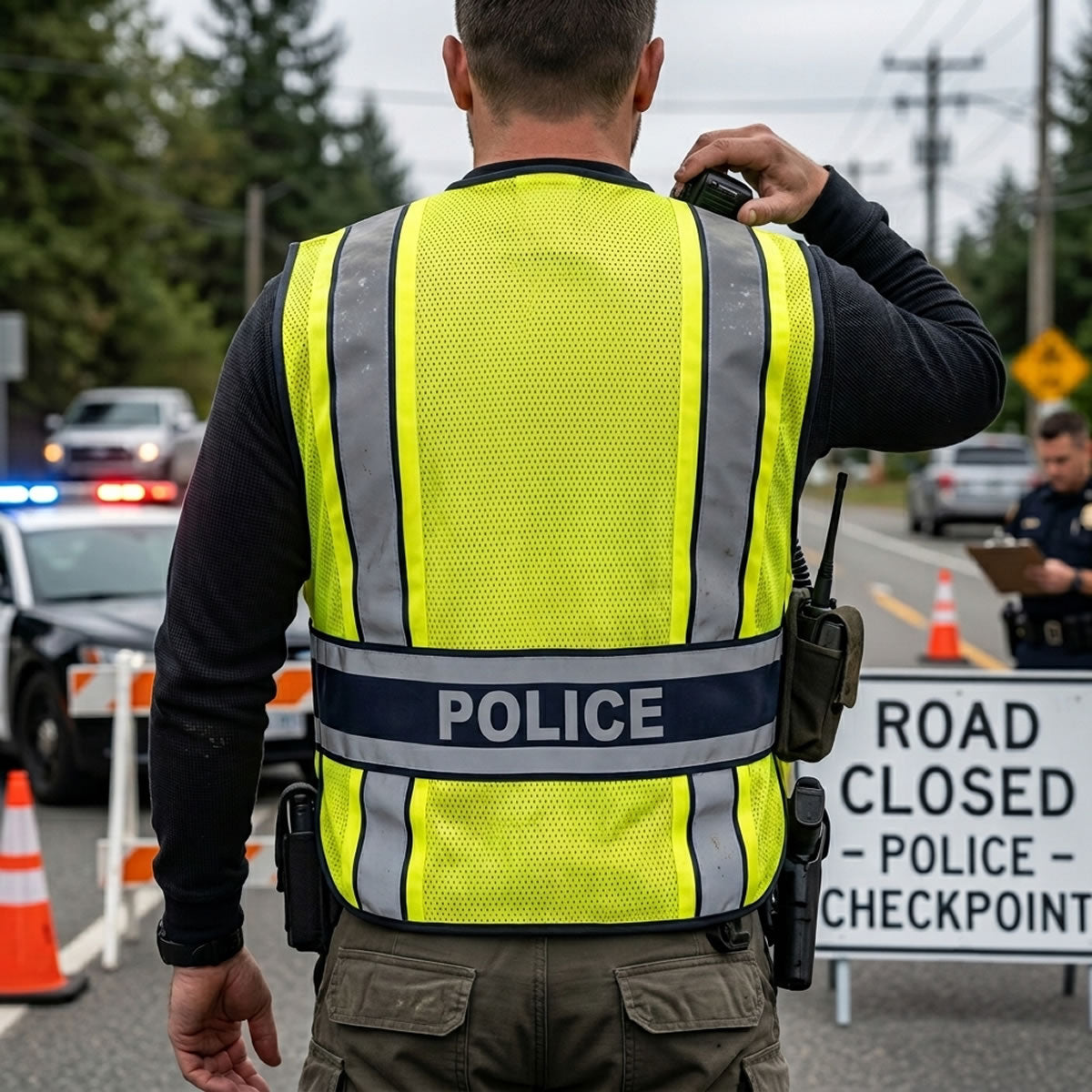 OccuNomix Type P Class 2 Hi-Vis Police Mesh Back Public Safety Vest, LUX-DPSP-DOR