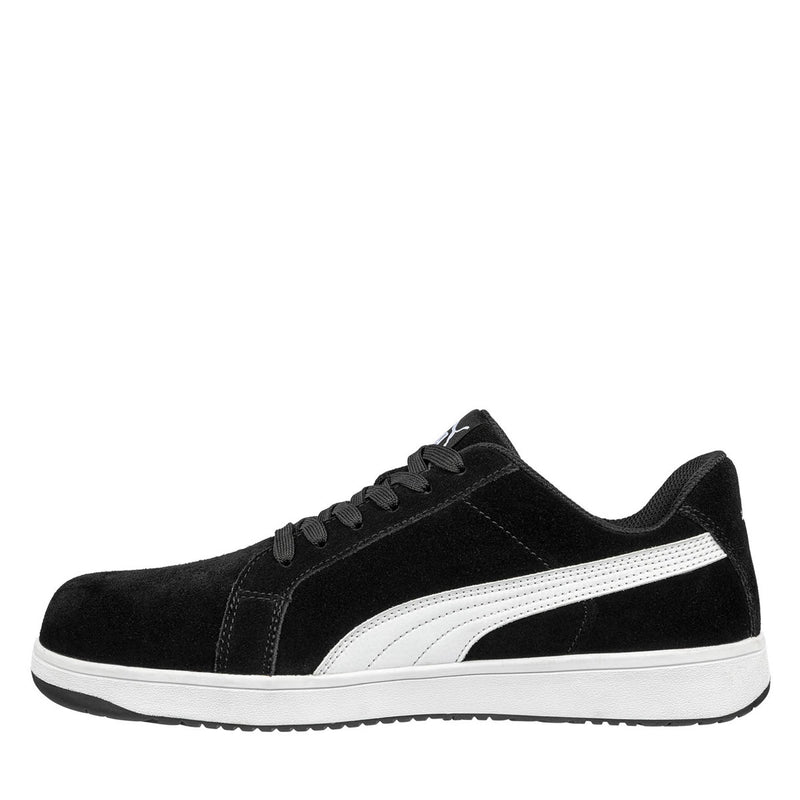 Puma Safety Men's Icon Suede Low EH Composite Toe Shoes, 640115, Black/White, view 2 of 5