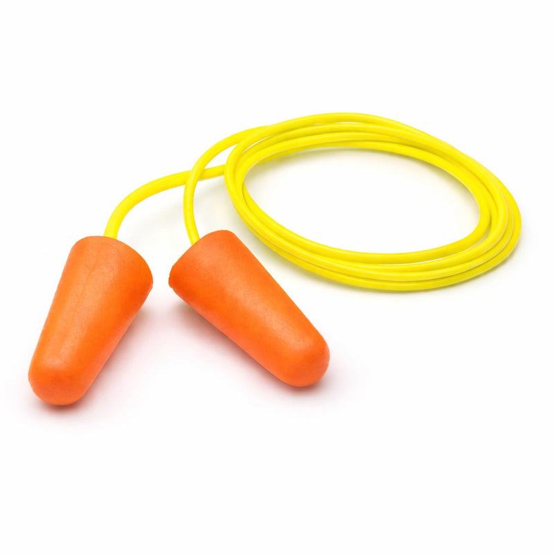 Pyramex DP1001 NRR 31dB Disposable Corded Earplugs, DP1001, 100 Pair, Orange, view 1 of 3