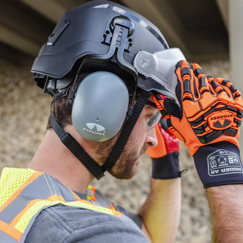 Pyramex GL807CHT Synthetic Leather A5 Cut Level 2 Impact Gloves, Hi-Vis Orange, view 3 of 4