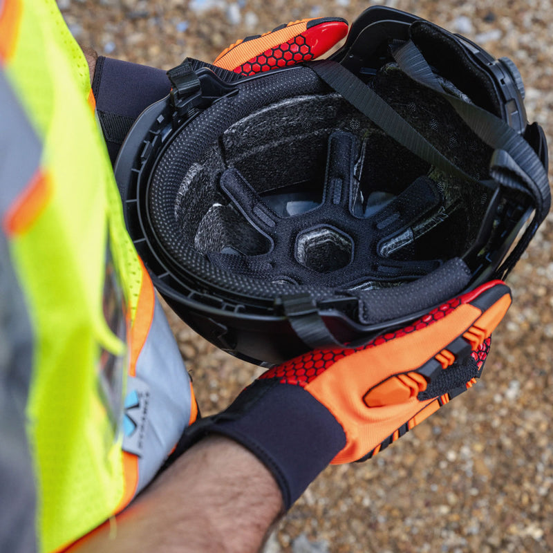 Pyramex GL807CHT Synthetic Leather A5 Cut Level 2 Impact Gloves, Hi-Vis Orange, view 4 of 4