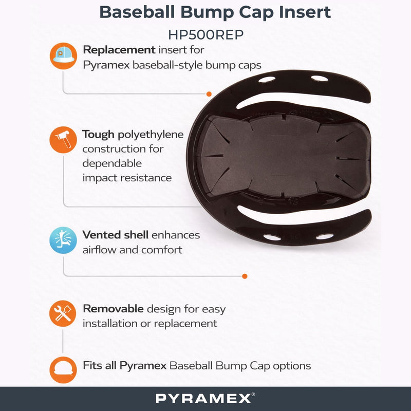 Pyramex Baseball Bump Cap Insert, HP500REP, view 4 of 4