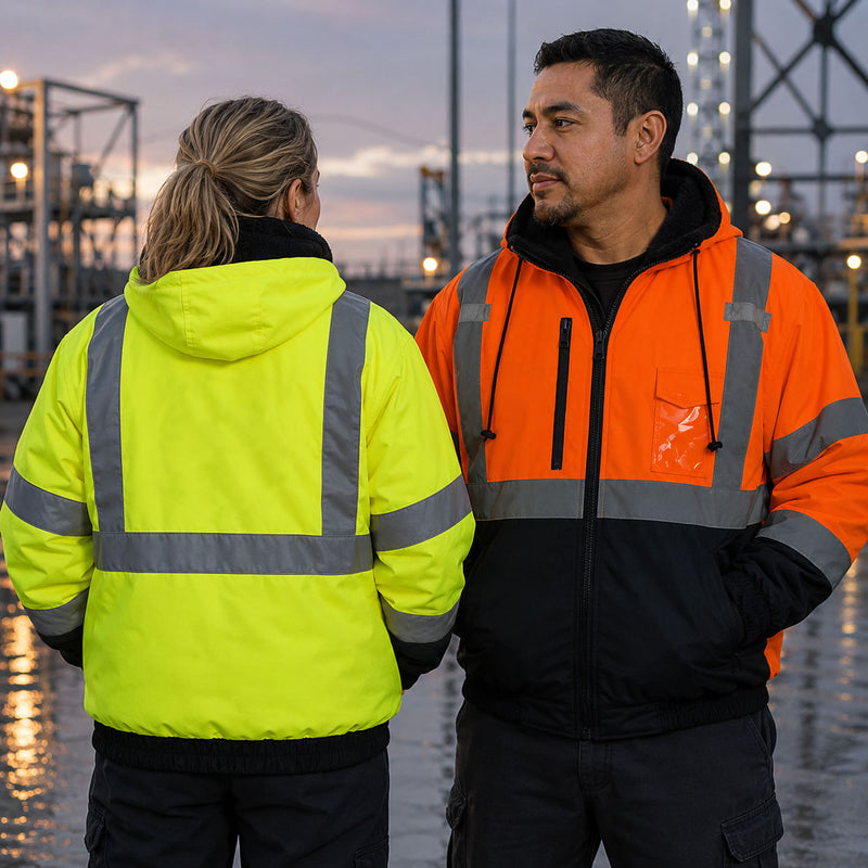 Pyramex RJ31H Type R Class 3 Hi-Vis Heated Waterproof Fleece Lined Jacket, RJ3110H, view 6 of 6