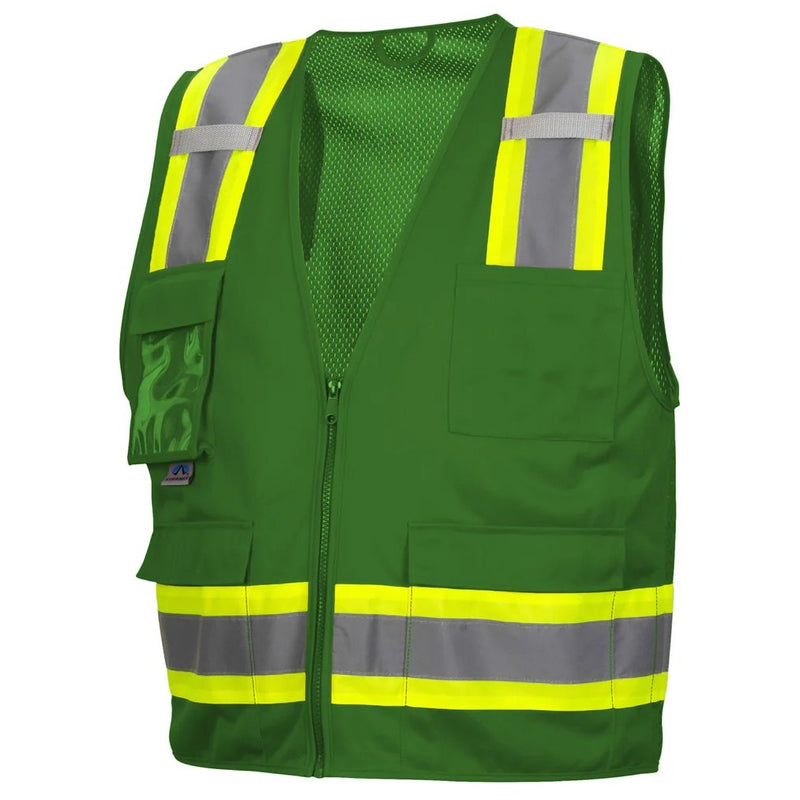 Pyramex RVZ24CP Type R Class 2 Hi-Vis Mesh Back Safety Vest, view 15 of 16