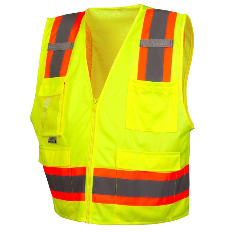 Pyramex RVZ24CP Type R Class 2 Hi-Vis Mesh Back Safety Vest, view 1 of 16