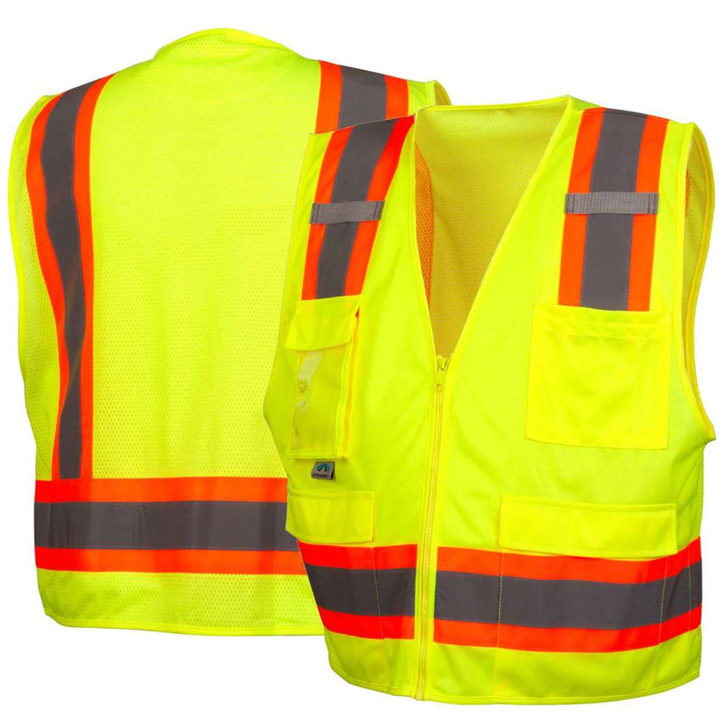Pyramex RVZ24CP Type R Class 2 Hi-Vis Mesh Back Safety Vest, view 3 of 16