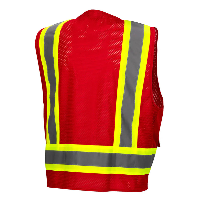 Pyramex RVZ24CP Type R Class 2 Hi-Vis Mesh Back Safety Vest, view 12 of 16