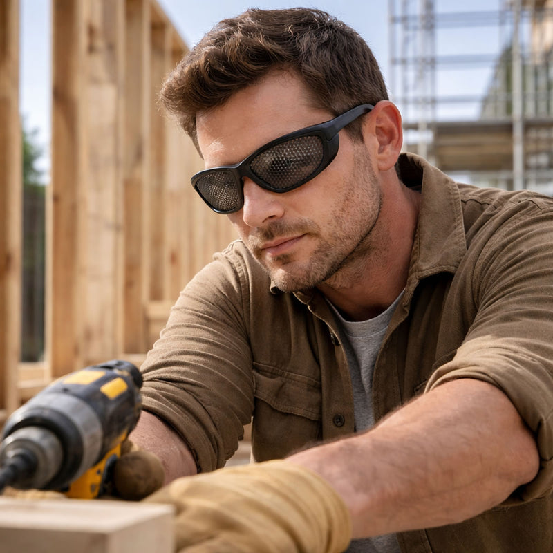 Pyramex Trifecta Safety Glasses, Punched Steel Lens, Black Frame, view 5 of 5