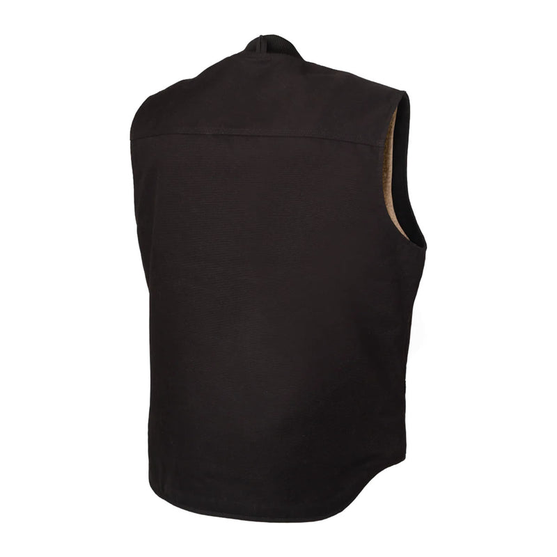 Tough Duck WV06 Men's Duck Sherpa Lined Vest, view 6 of 7