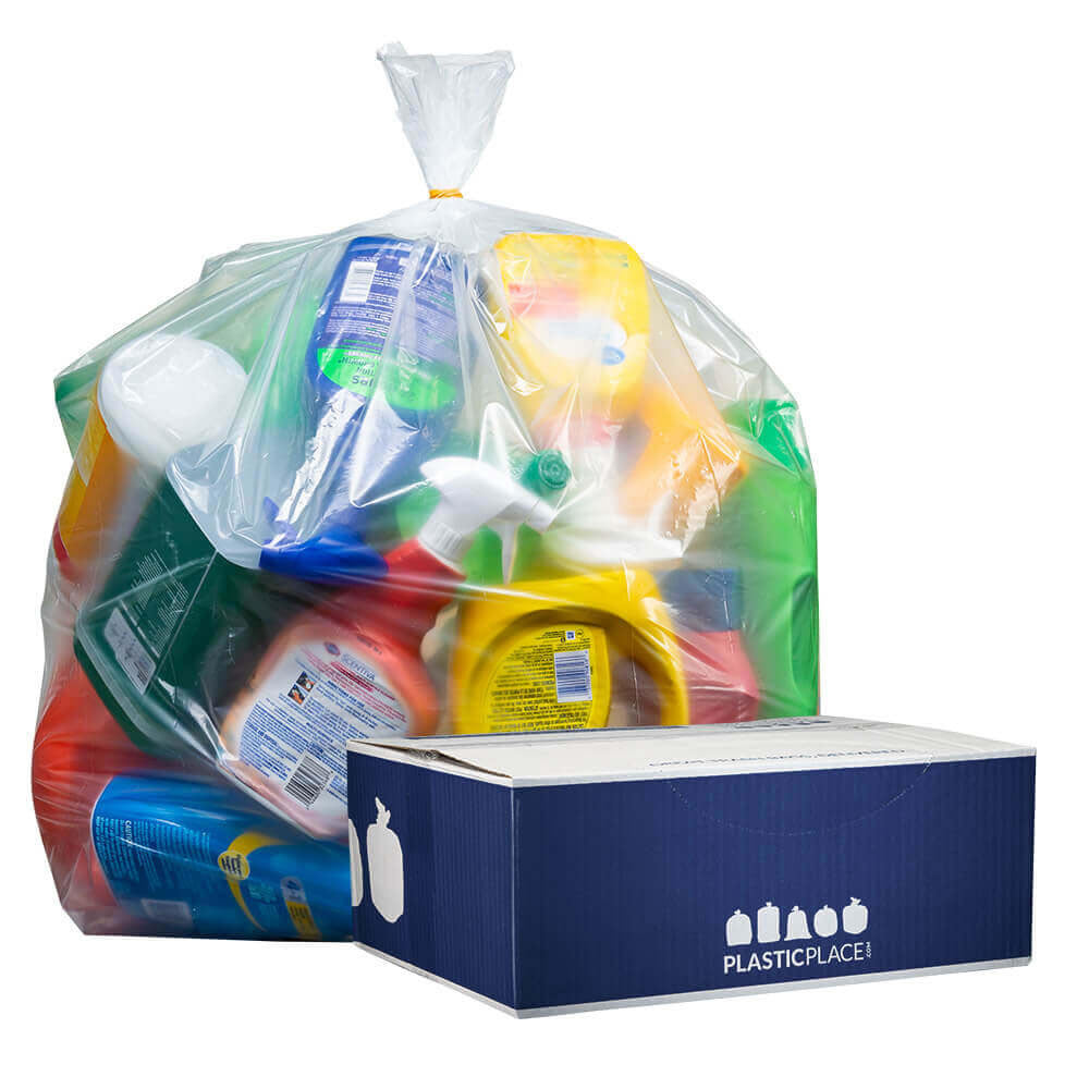 40-45 Gallon Trash Bags - Clear, 50 Bags - 2 Mil 40-45 Gallon Trash Bags - Clear, 50 Bags - 2 Mil