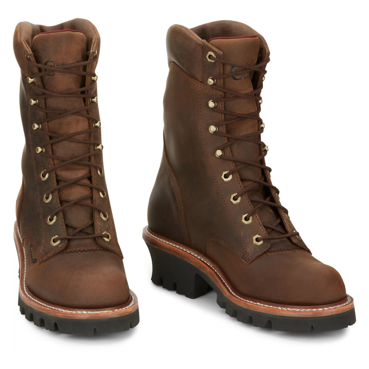 Chippewa Men's Super DNA 9" Logger Waterproof EH Steel Toe Boots, 59405, Tan Chippewa Men's Super DNA 9" Logger Waterproof EH Steel Toe Boots, 59405, Tan