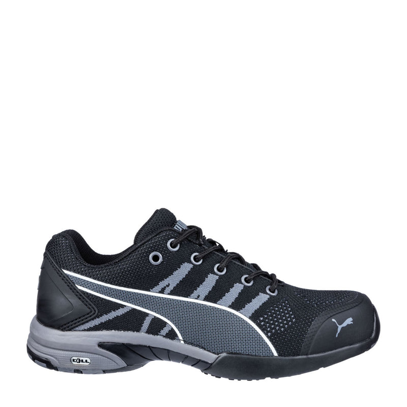Puma Safety Women's Celerity Knit Low SD Steel Toe Athletic Shoes, 642925, Black, view 1 of 6
