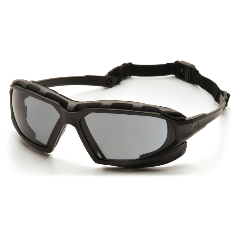 Pyramex Highlander Plus Foam Padded Sealed Safety Glasses, Black/Gray Frame, view 8 of 10