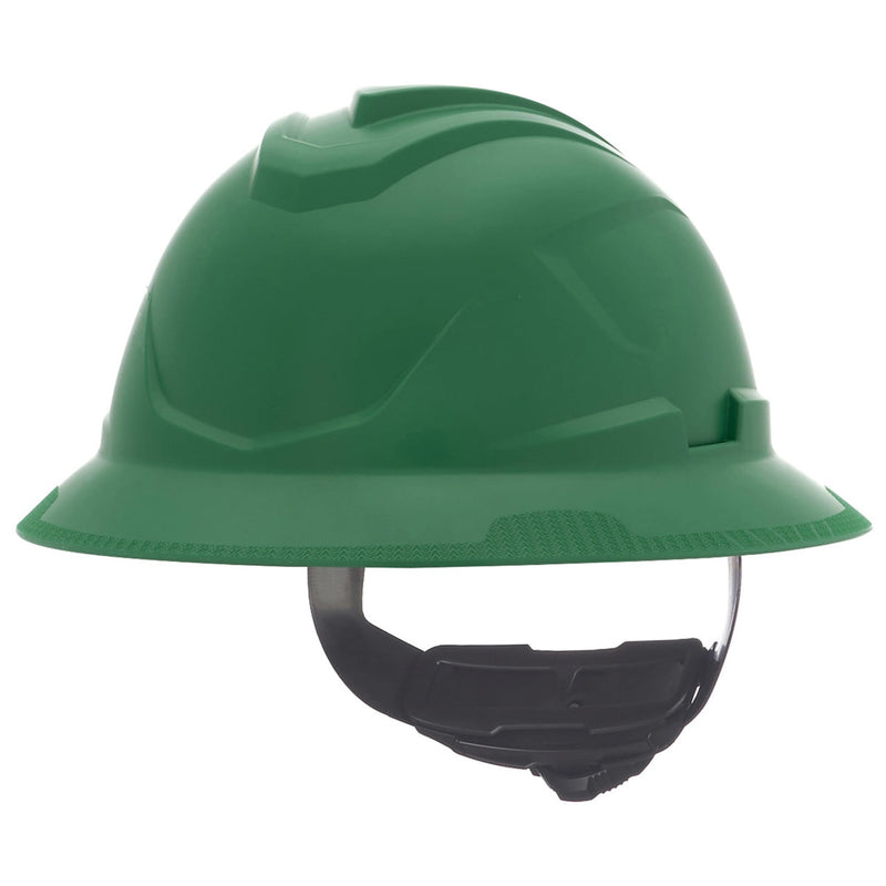 MSA V-Gard C1 Full Brim Hard Hat with Fas-Trac III Ratchet Suspension, view 12 of 15