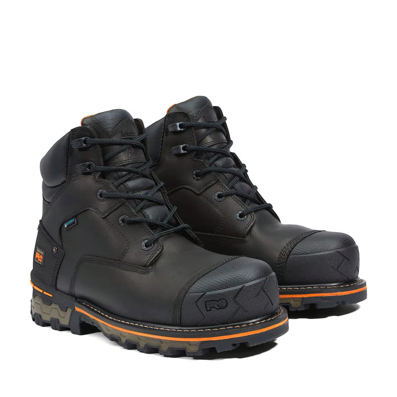 Timberland PRO Men's Boondock 6" Waterproof EH Composite Toe Work Boots, TB1A1FZP0011, Black, view 2 of 6