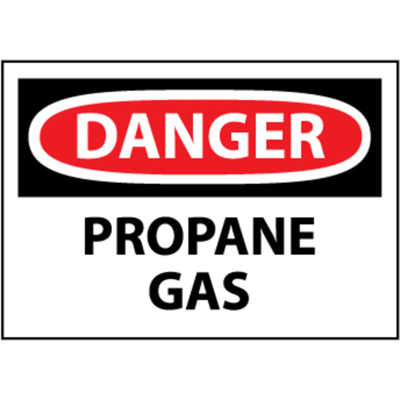Danger Propane Gas, 3x5 Pressure Sensitive Vinyl Label, 5 Per Pack, view 1 of 1
