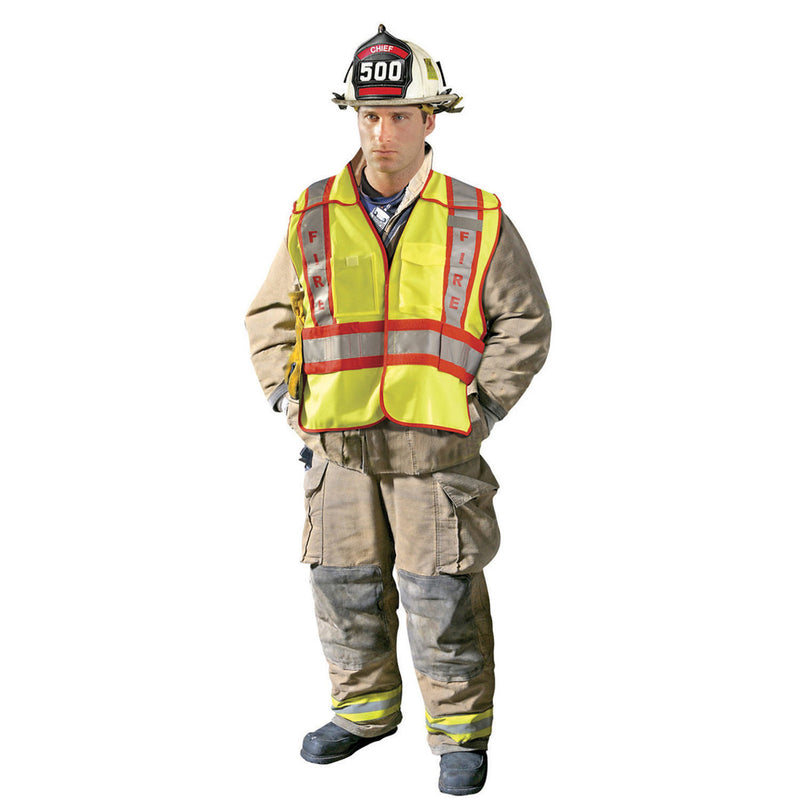 OccuNomix Type P Class 2 Hi-Vis Public Safety Fire Vest, LUX-PSF, view 4 of 5