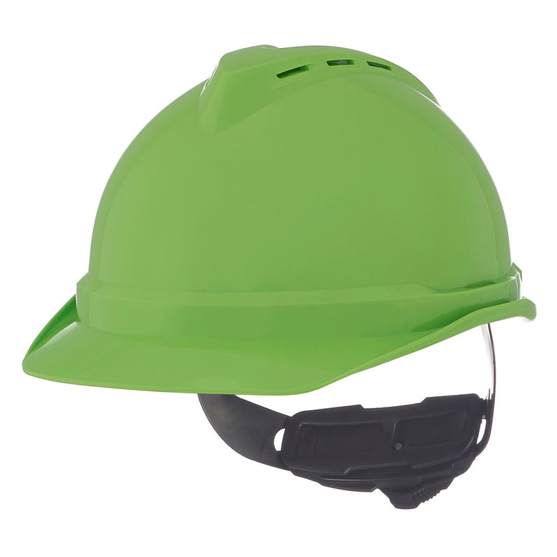 MSA V-Gard 500 Fas-Trac III 4-Point Ratchet Vented Hard Hat, view 9 of 13