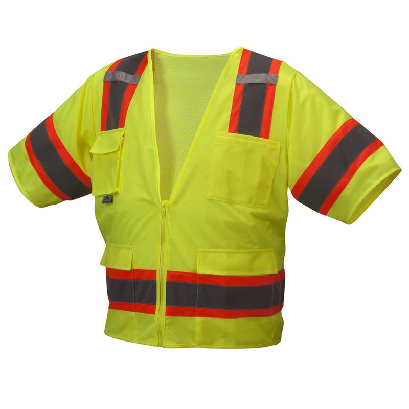 Pyramex Safety RVZ34 Type R Class 3 Hi-Vis Two-Tone Mesh Back Safety Vest, view 1 of 6