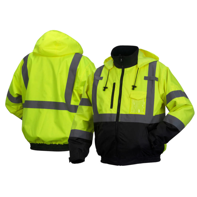 Pyramex RJ31H Type R Class 3 Hi-Vis Heated Waterproof Fleece Lined Jacket, RJ3110H, view 4 of 6