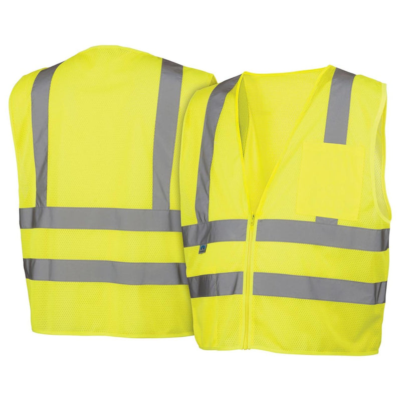 Pyramex RVZ26 Type R Class 2 Hi-Vis Mesh Safety Vest, view 3 of 7