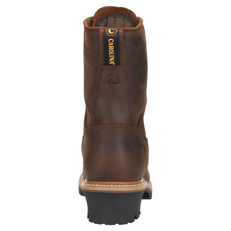 Carolina Men's Spruce 8" Loggers Waterproof EH Steel Toe Boots, CA9824, Copper Crazy Horse, view 5 of 6