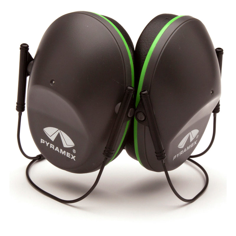 Pyramex Behind the Head Earmuffs, NRR 22dB, BH9010, Black, view 1 of 3