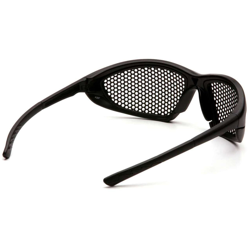 Pyramex Trifecta Safety Glasses, Punched Steel Lens, Black Frame, view 4 of 5