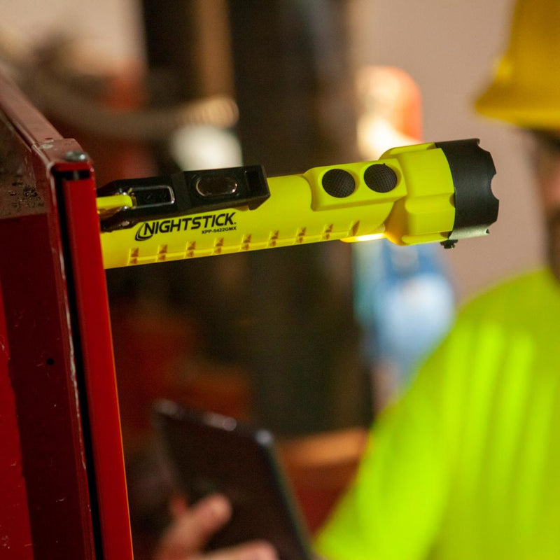 Nightstick Intrinsically Safe Dual-Light Flashlight w/Magnets - 3 AA (not included) - Green - UL913, view 2 of 9