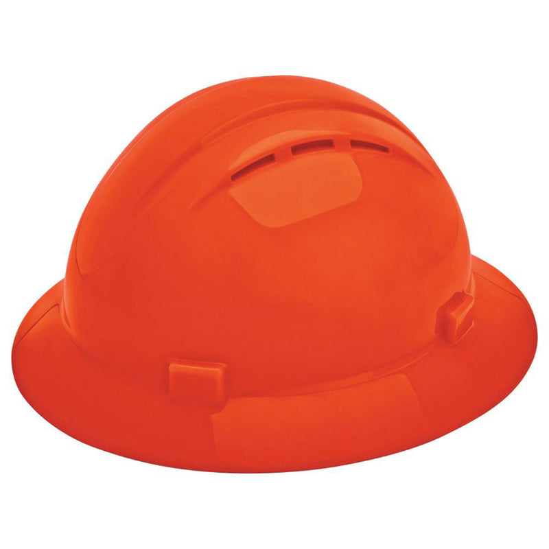 Delta Plus Americana Vented Full Brim Hard Hat, 4-Point Ratchet Suspension, view 1 of 8