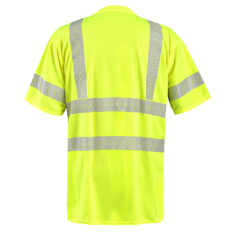 OccuNomix Type R Class 3 Hi-Vis Segmented Tape Short Sleeve T-Shirt, LUX-TSSP3B, view 2 of 3