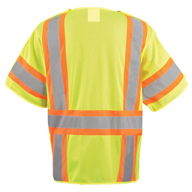 OccuNomix Type R Class 3 Hi-Vis Two-Tone Break Away Mesh Safety Vest, LUX-GCB32T, view 2 of 3