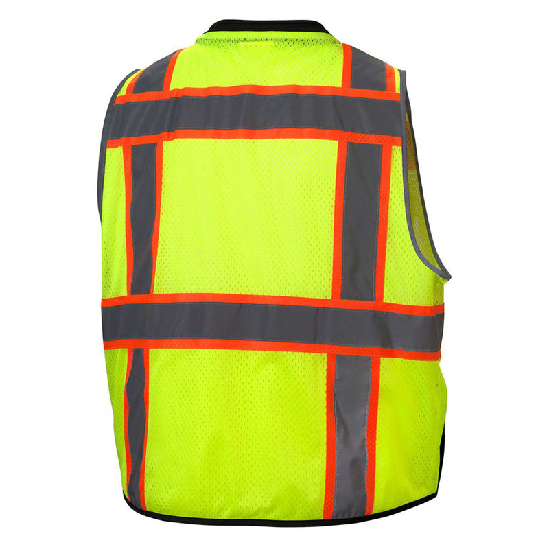 Pyramex RVZ44B Type R Class 2 Hi-Vis Two-Tone Black Bottom Mesh Safety Vest, view 2 of 6