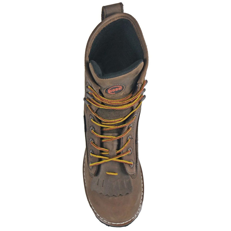 Hoss Men's Cross Cut 8" Loggers Waterproof EH Composite Toe Boots, 80715, Brown, view 7 of 8