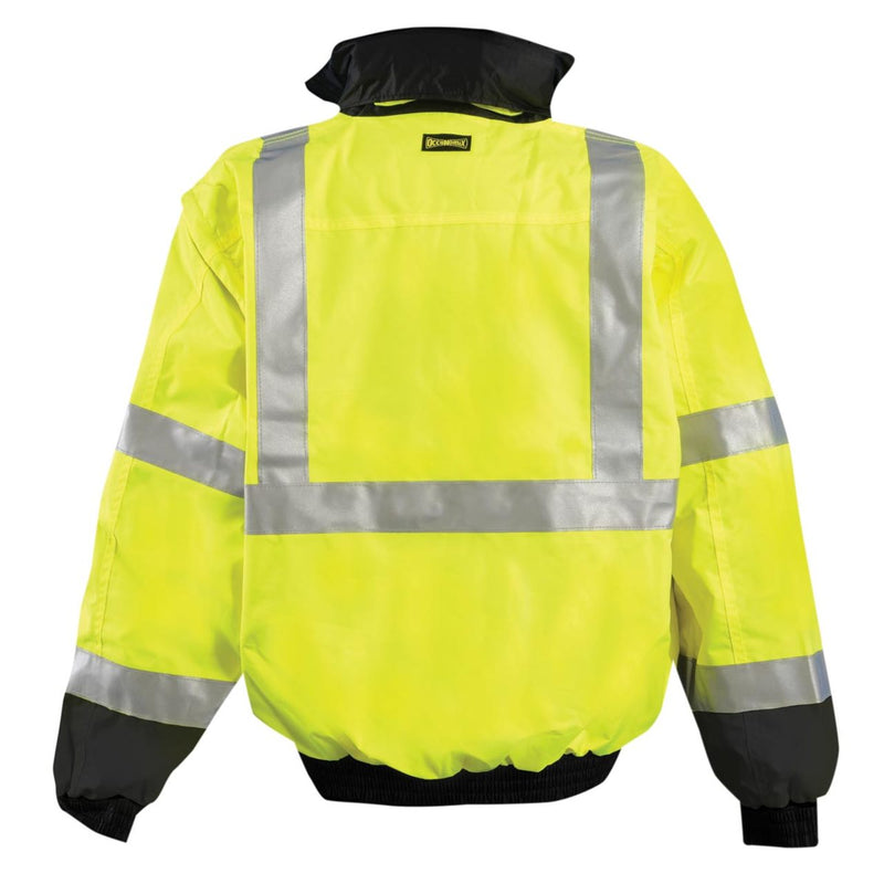OccuNomix Type R Class 3 Hi-Vis 4-in-1 Black-Bottom Bomber Jacket, LUX-TJBJ-B, view 2 of 3