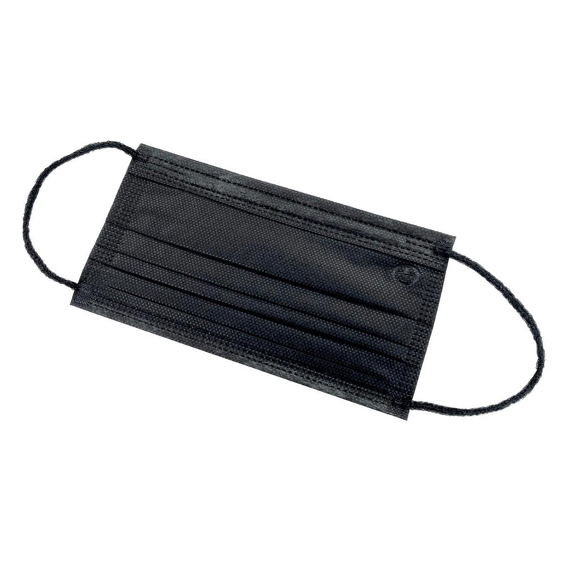 Altor Safety Surgical Mask 62222B, 4-Ply ASTM Level 2, USA Made, Black, Box of 50, view 7 of 7