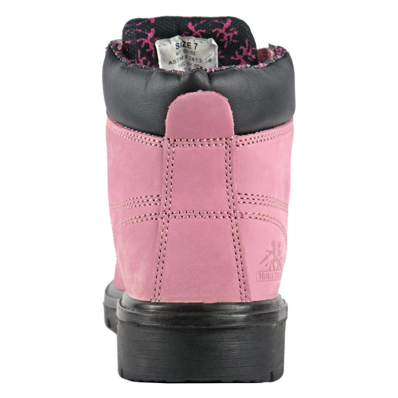 Moxie Trades Women's Alice 6" Pink Steel Toe Boots, MT50162, Pink, view 5 of 8