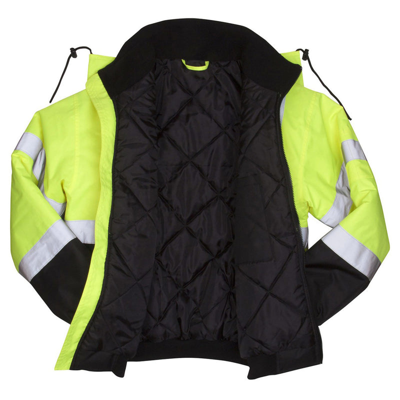 Pyramex RJ32 Type R Class 3 Hi-Vis Waterproof Quilt Lined Jacket, view 3 of 4