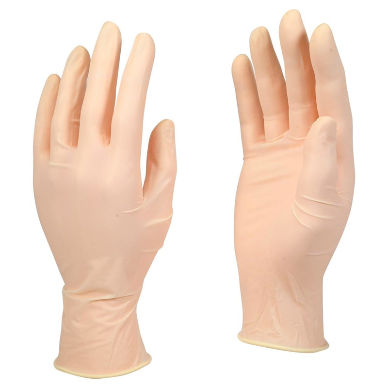 DASH AloePro Latex Exam Grade Disposable Gloves, Natural, 5.1 mil, Box of 100, view 7 of 11