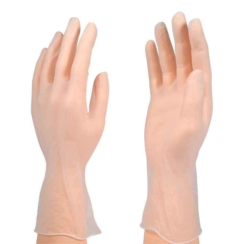 DASH VitalGard Vinyl Exam Grade Disposable Gloves, Clear, 3.9 mil, Box of 100, view 8 of 11