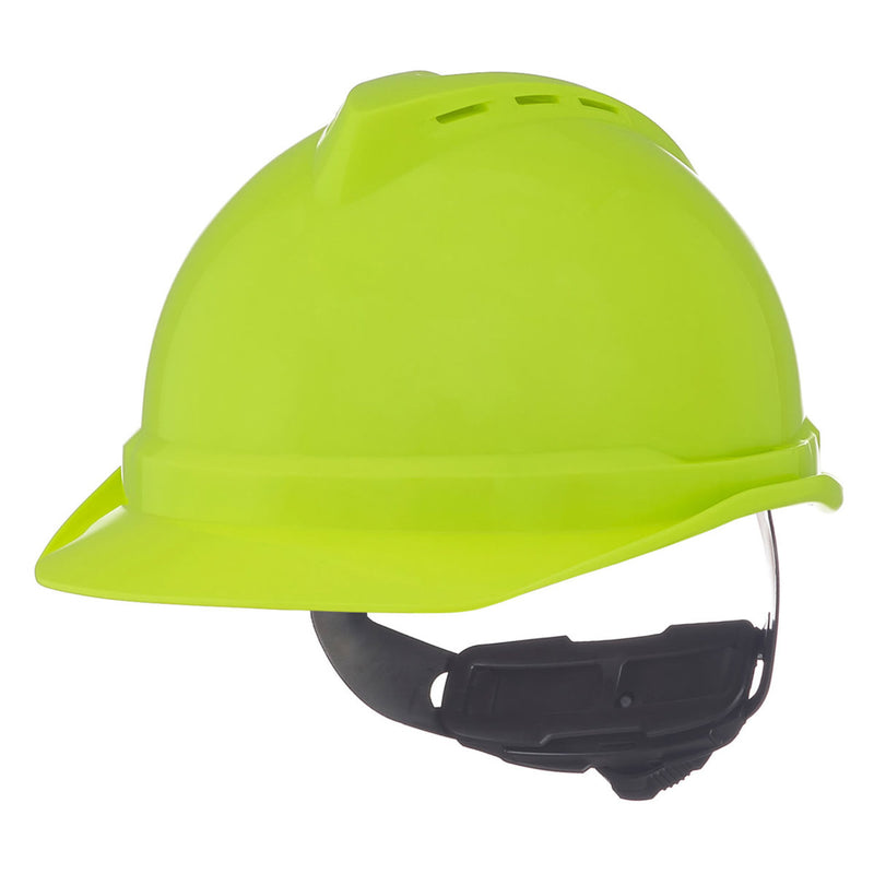 MSA V-Gard 500 Fas-Trac III 4-Point Ratchet Vented Hard Hat, view 11 of 13