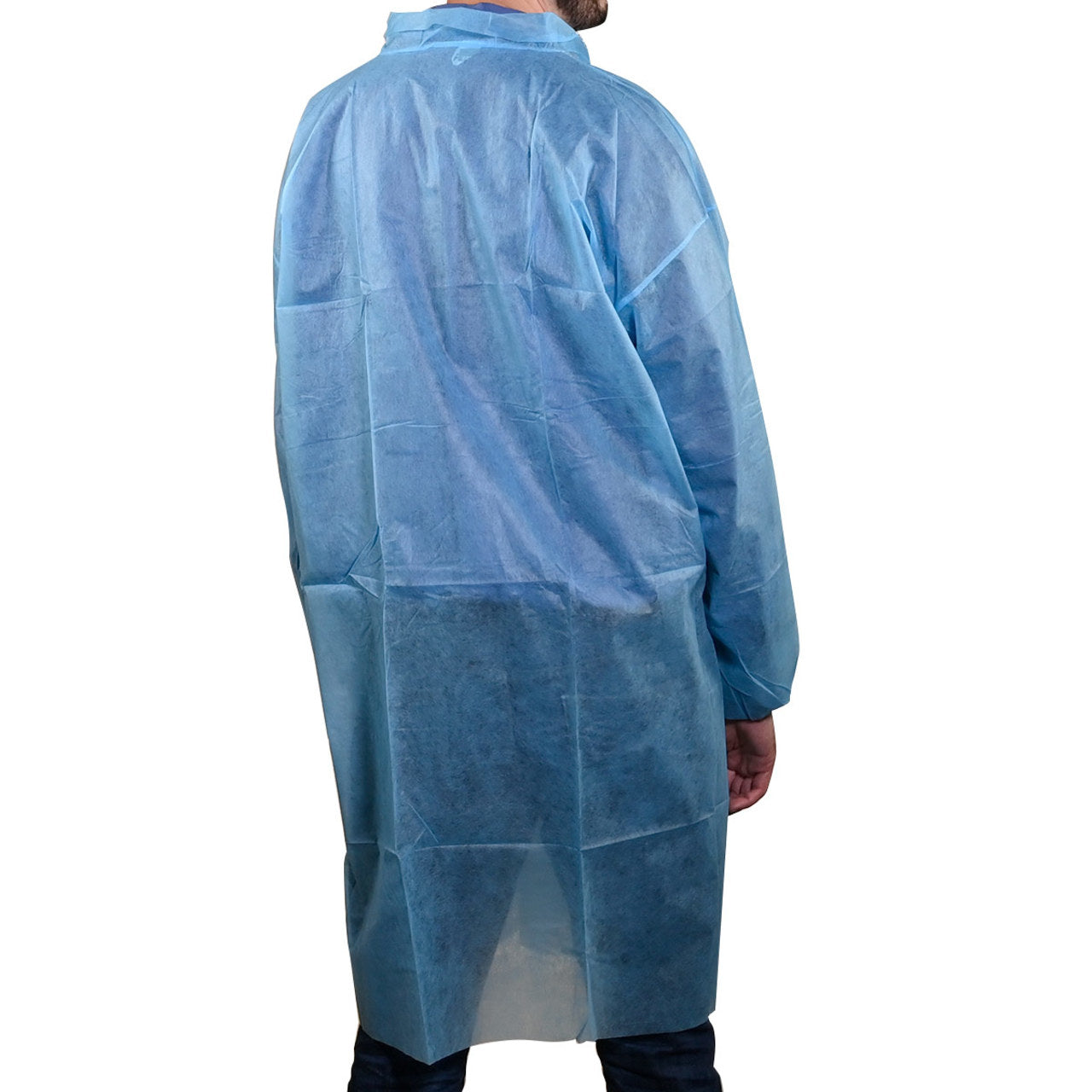 UMBO Blue Lab Coat with Velcro Closure - H243B - Box of 30 UMBO Blue Lab Coat with Velcro Closure - H243B - Box of 30