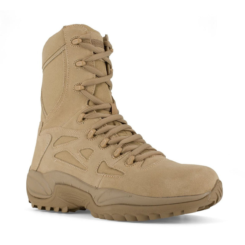 Reebok Men's 8" Rapid Response RB EH Soft Toe Stealth Boots, Tan, view 2 of 4