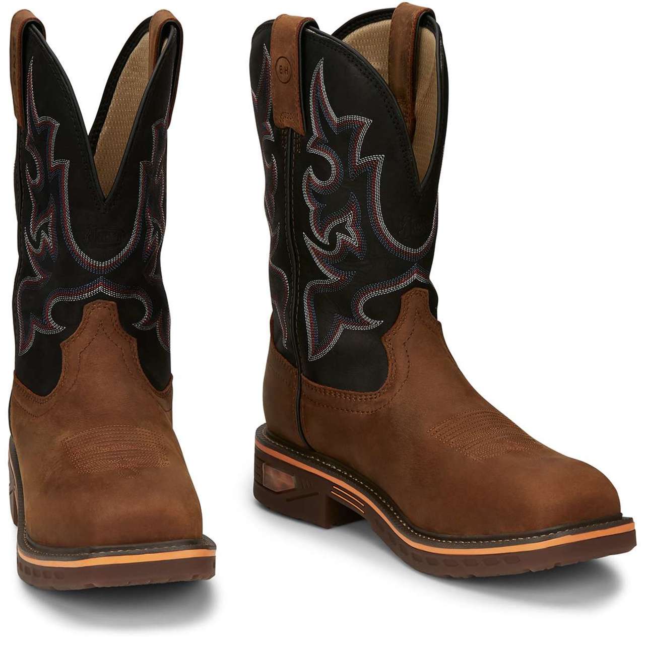Justin Men's Resistor 11" Waterproof EH Nano Composite Toe Boots, CR4012, Brown Justin Men's Resistor 11" Waterproof EH Nano Composite Toe Boots, CR4012, Brown