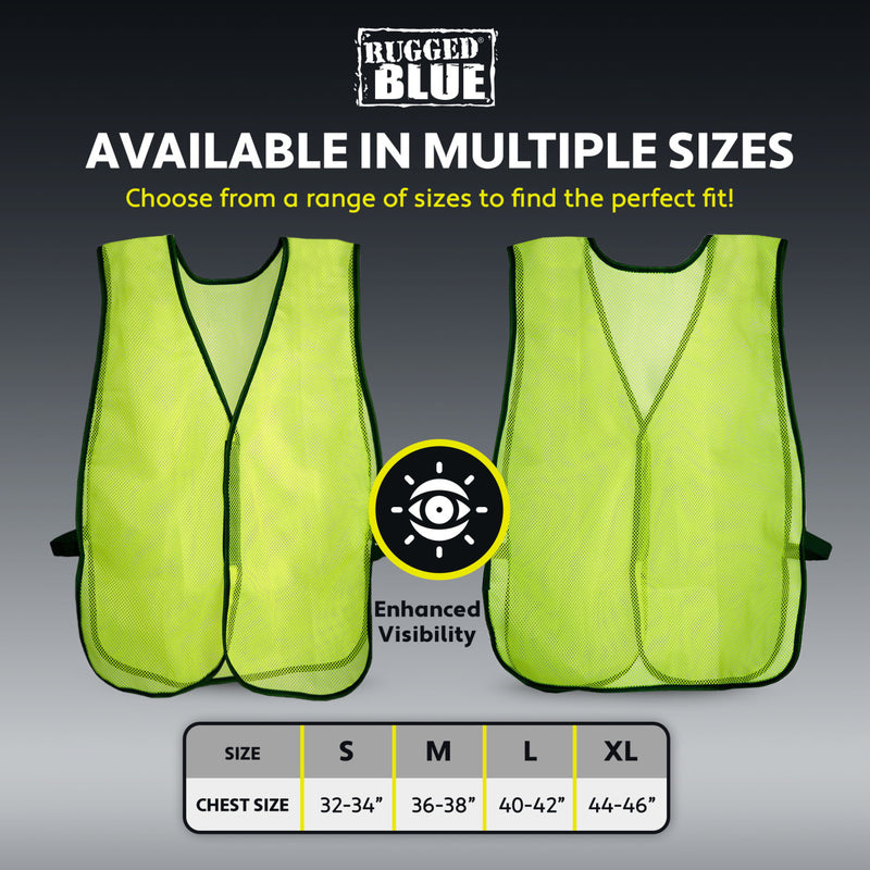 Rugged Blue Non-ANSI Hi-Vis Mesh Safety Vest, view 9 of 10