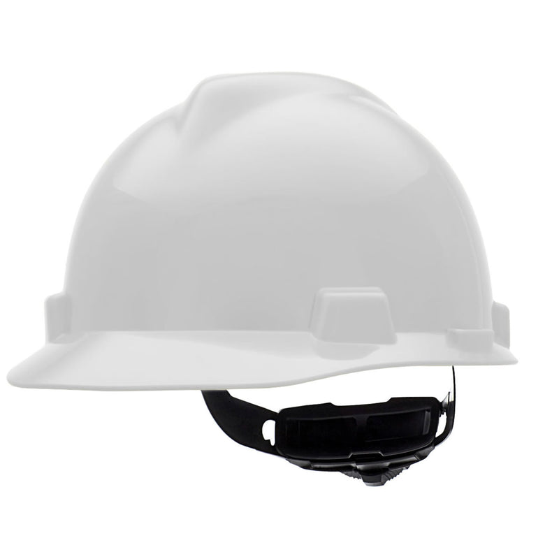 MSA Large V-Gard Cap Style Hard Hat 4-Point Fas-Trac III Suspension, view 1 of 6
