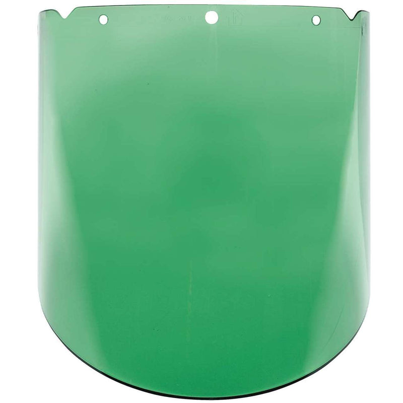 MSA V-Gard Green Tint Anti-Fog Polycarbonate Molded Visor, 9.25in x 17in x .098in - 10115845, view 1 of 3