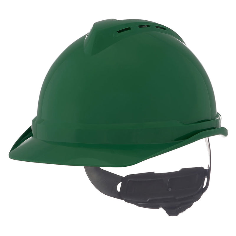 MSA V-Gard 500 Fas-Trac III 4-Point Ratchet Vented Hard Hat, view 8 of 13